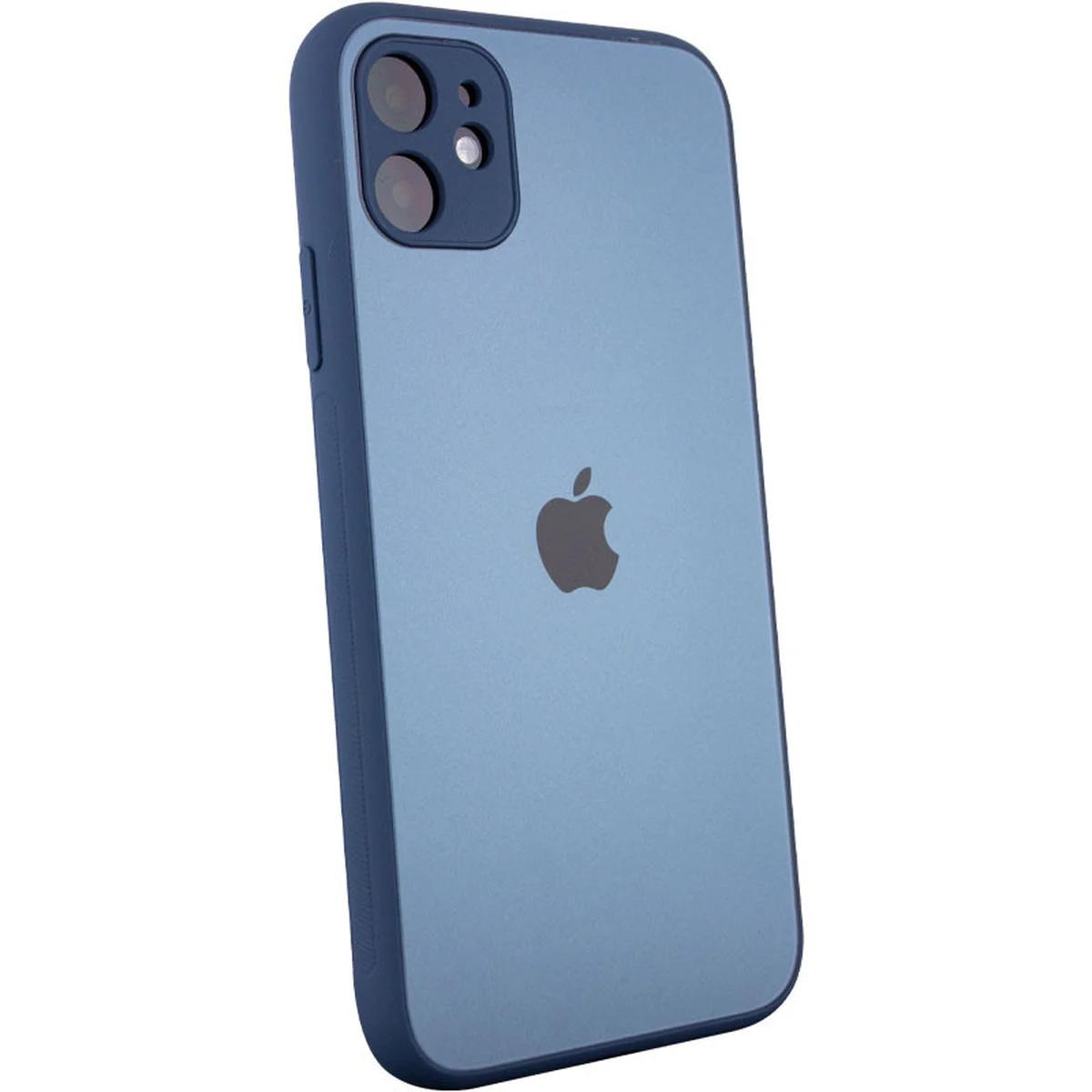 TPU+Glass чехол Matte Candy Full camera для Apple iPhone 11 (6.1") Синий