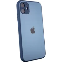 TPU+Glass чехол Matte Candy Full camera для Apple iPhone 11 (6.1") Синий