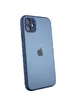 TPU+Glass чехол Matte Candy Full camera для Apple iPhone 11 (6.1") Синий
