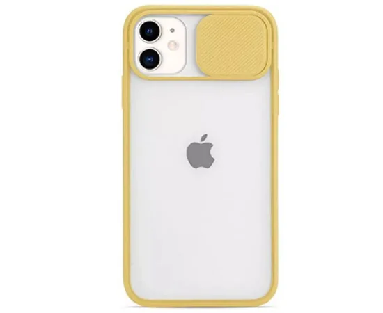 Чехол Camshield mate TPU со шторкой для камеры для Apple iPhone 11 (6.1") Желтый