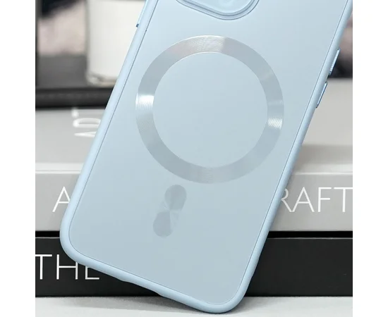 Чехол TPU+Glass Sapphire Midnight with MagSafe для Apple iPhone 11 (6.1") Голубой / Blue