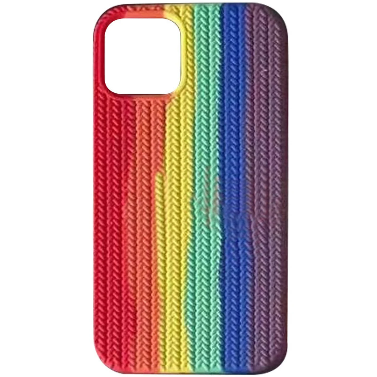Чехол Silicone case Full Braided для Apple iPhone 11 (6.1") Красный / Фиолетовый