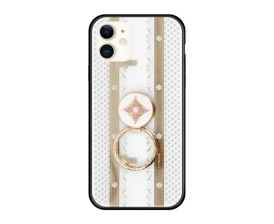 TPU + Glass чохол TYBOMB Bling Line для Apple iPhone 11 (6.1 ") white