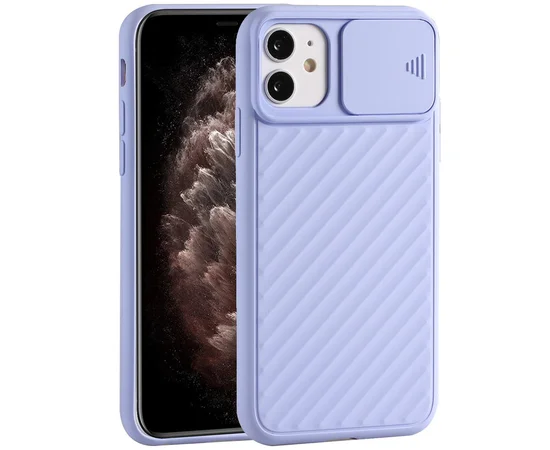 Чехол Camshield TPU со шторкой защищающей камеру для Apple iPhone 11 (6.1") Сиреневый