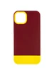 Чехол TPU+PC Bichromatic для Apple iPhone 11 (6.1") Brown burgundy / Yellow