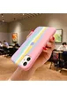 Чехол Silicone case Full Rainbow для Apple iPhone 11 (6.1") Розовый / Сиреневый
