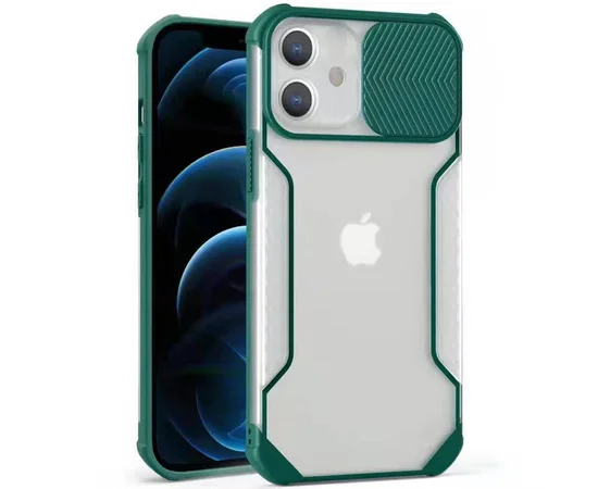 Чехол Camshield matte Ease TPU со шторкой для Apple iPhone 11 (6.1") Зеленый