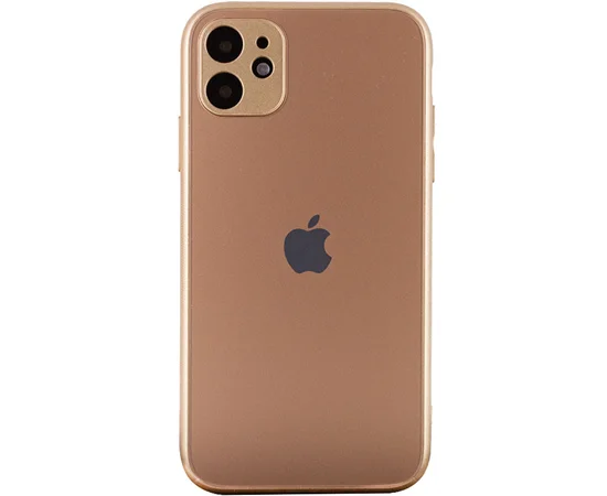 TPU+Glass чехол Matte Candy Full camera для Apple iPhone 11 (6.1") Золотой
