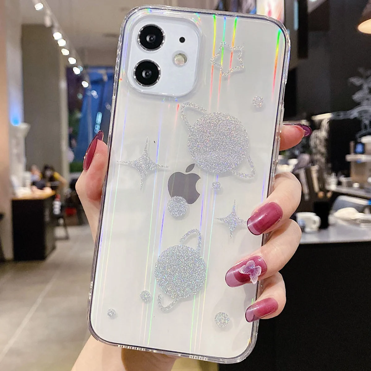 TPU+Glass чехол Aurora Space для Apple iPhone 11 (6.1") Планеты