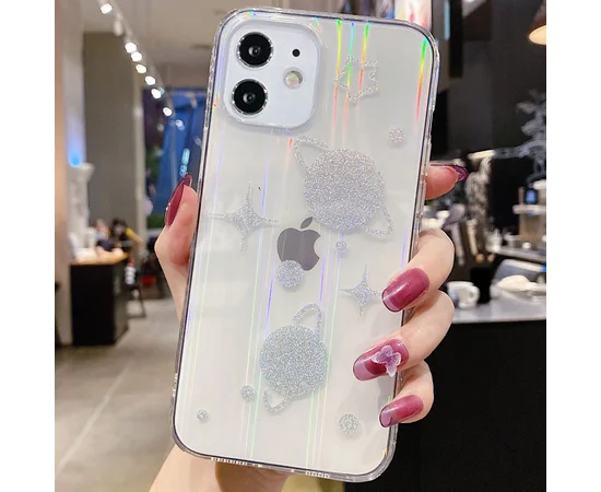 TPU+Glass чехол Aurora Space для Apple iPhone 11 (6.1") Планеты
