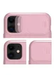 Карбоновая накладка Nillkin Camshield (со шторкой для камеры) для Apple iPhone 11 (6.1") Розовый / Pink