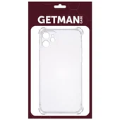 TPU чехол GETMAN Ease logo усиленные углы для Apple iPhone 11 (6.1") Прозрачный / Transparent