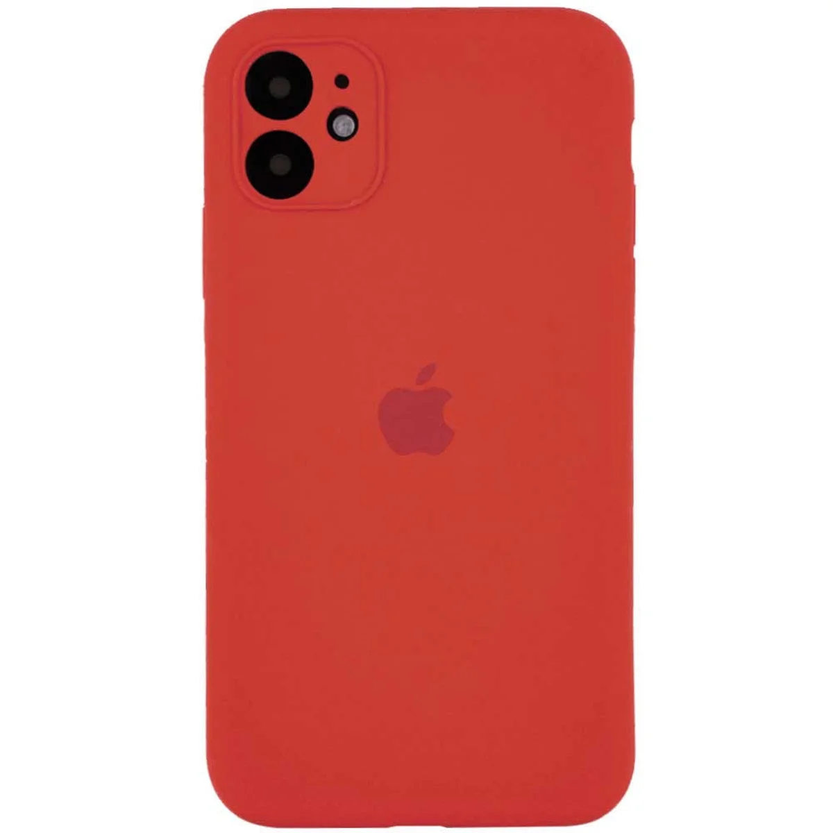Чохол Silicone Case Square Full Camera Protective (AA) для Apple iPhone 11 (6.1 ") Червоний / Camellia