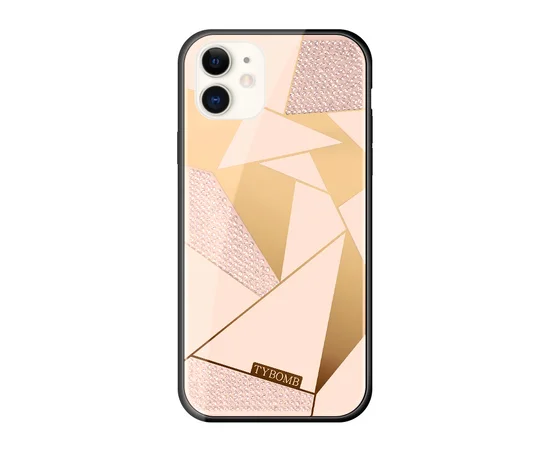 TPU+Glass чехол TYBOMB Shinig Miror для Apple iPhone 11 (6.1") Розовый
