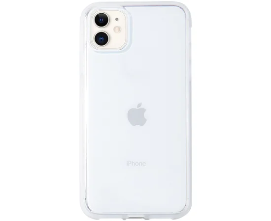 Прозрачный силиконовый чехол с матовой окантовкой для Apple iPhone 11 (6.1") Прозрачный
