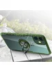 TPU+PC чехол Deen CrystalRing под магнитный держатель для Apple iPhone 11 (6.1") Бесцветный / Оливковый