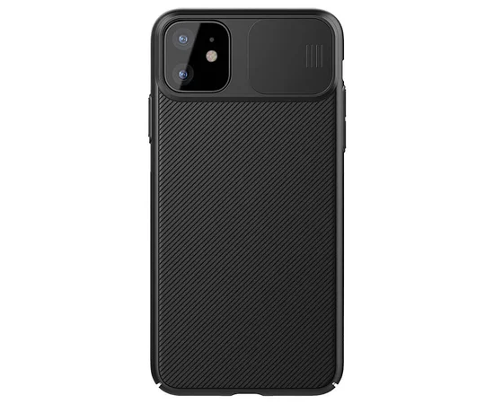 Карбоновая накладка Nillkin Camshield (шторка на камеру) для Apple iPhone 11 (6.1") Черный / Black