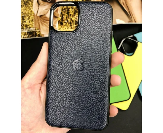 Кожаная накладка Epic Vivi Logo series для Apple iPhone 11 (6.1") Синий