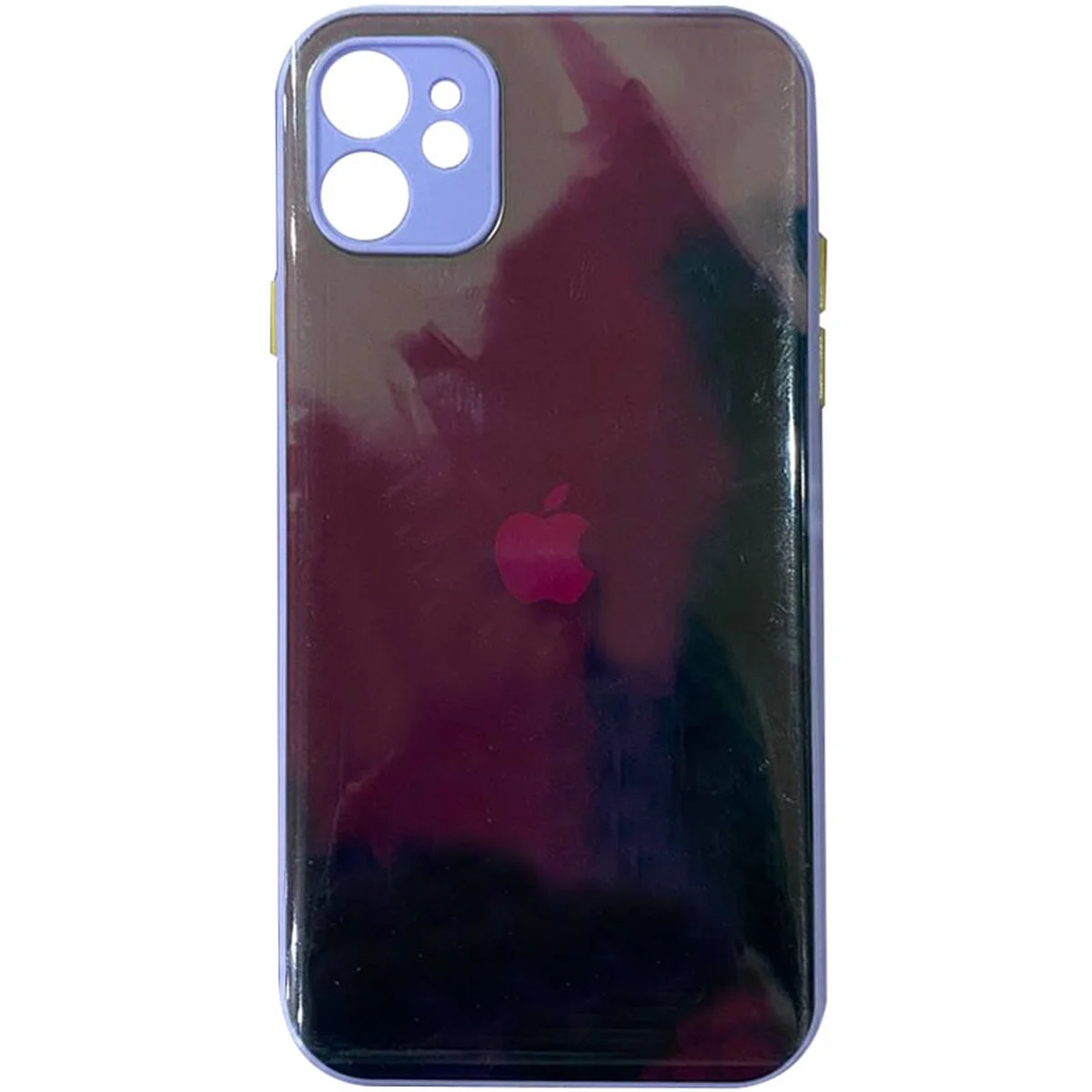 Чохол TPU+Glass Impasto abstract для Apple iPhone 11 (6.1") Pink green