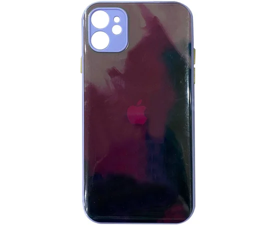 Чехол TPU+Glass Impasto abstract для Apple iPhone 11 (6.1") Pink green