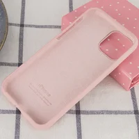 Чехол Silicone case (A) (с закрытым низом) для Apple iPhone 11 (6.1") Розовый / Pink Sand