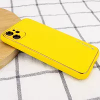 Кожаный чехол Xshield для Apple iPhone 11 (6.1") Желтый / Yellow