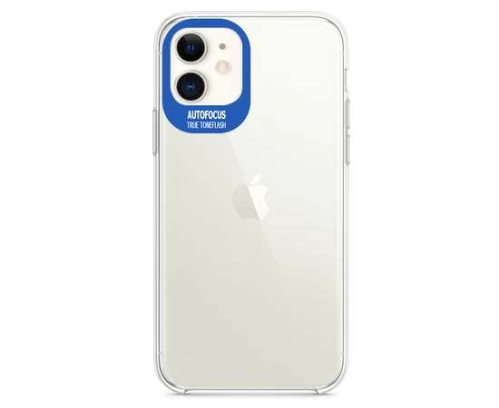 TPU чехол Epic clear flash для Apple iPhone 11 (6.1") Бесцветный / Синий