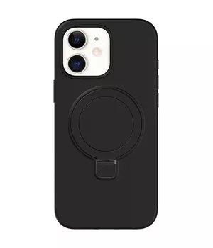Чехол Silicone Case Full Protective NO LOGO with Ring для Apple iPhone 11 (6.1") Black