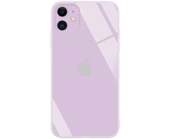 TPU + Glass чохол GLOSSY Logo Full camera (opp) для Apple iPhone 11 (6.1 ") Бузковий