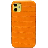 Кожаный чехол Croco Leather для Apple iPhone 11 (6.1") Yellow