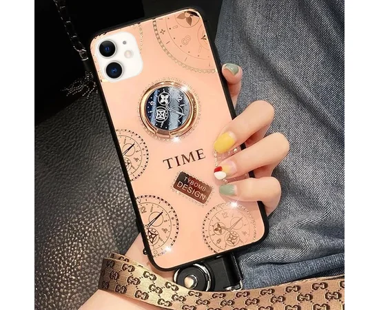TPU + Glass чохол TYBOMB Shinig Watch для Apple iPhone 11 (6.1 ") Рожевий