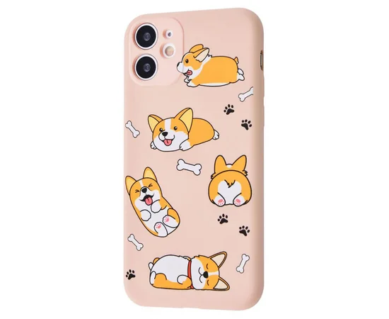 TPU чехол WAVE Fancy для Apple iPhone 11 (6.1") Corgi / Pink sand