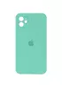 Чохол Silicone Case Square Full Camera Protective (AA) Apple iPhone 11 (6.1") Бірюзовий / Turquoise