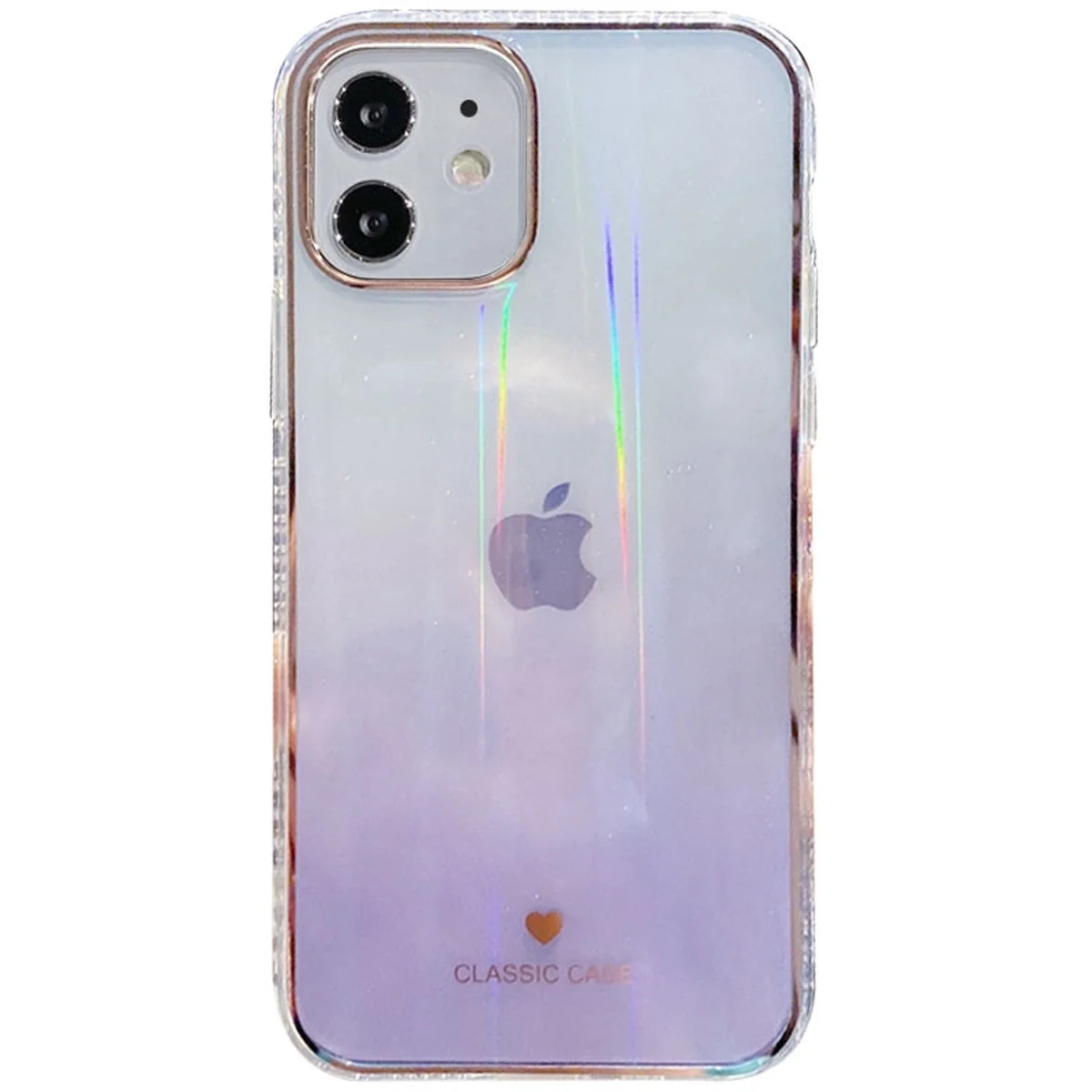 TPU+Glass чехол Aurora Classic для Apple iPhone 11 (6.1") Сиреневый