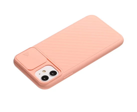 Чехол Camshield TPU со шторкой защищающей камеру для Apple iPhone 11 (6.1") Розовый / Pink Sand