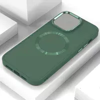 TPU чехол Bonbon Metal Style with MagSafe для Apple iPhone 11 (6.1") Зеленый / Pine green