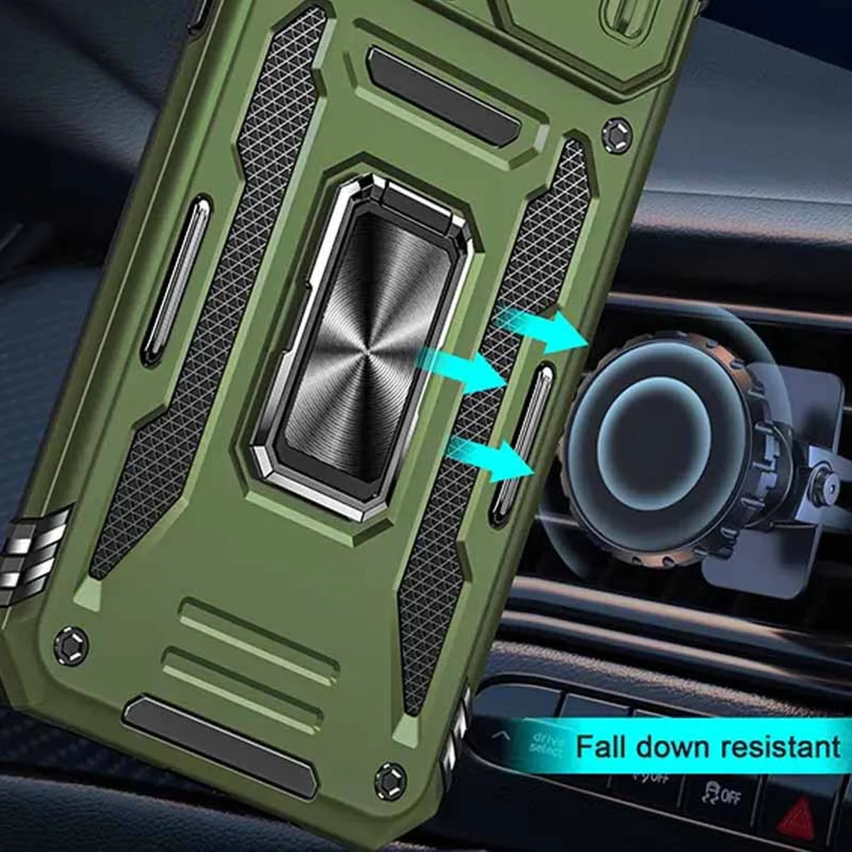 Удароміцний чохол Camshield Army Ring для Apple iPhone 11 (6.1") Оливковий / Army Green
