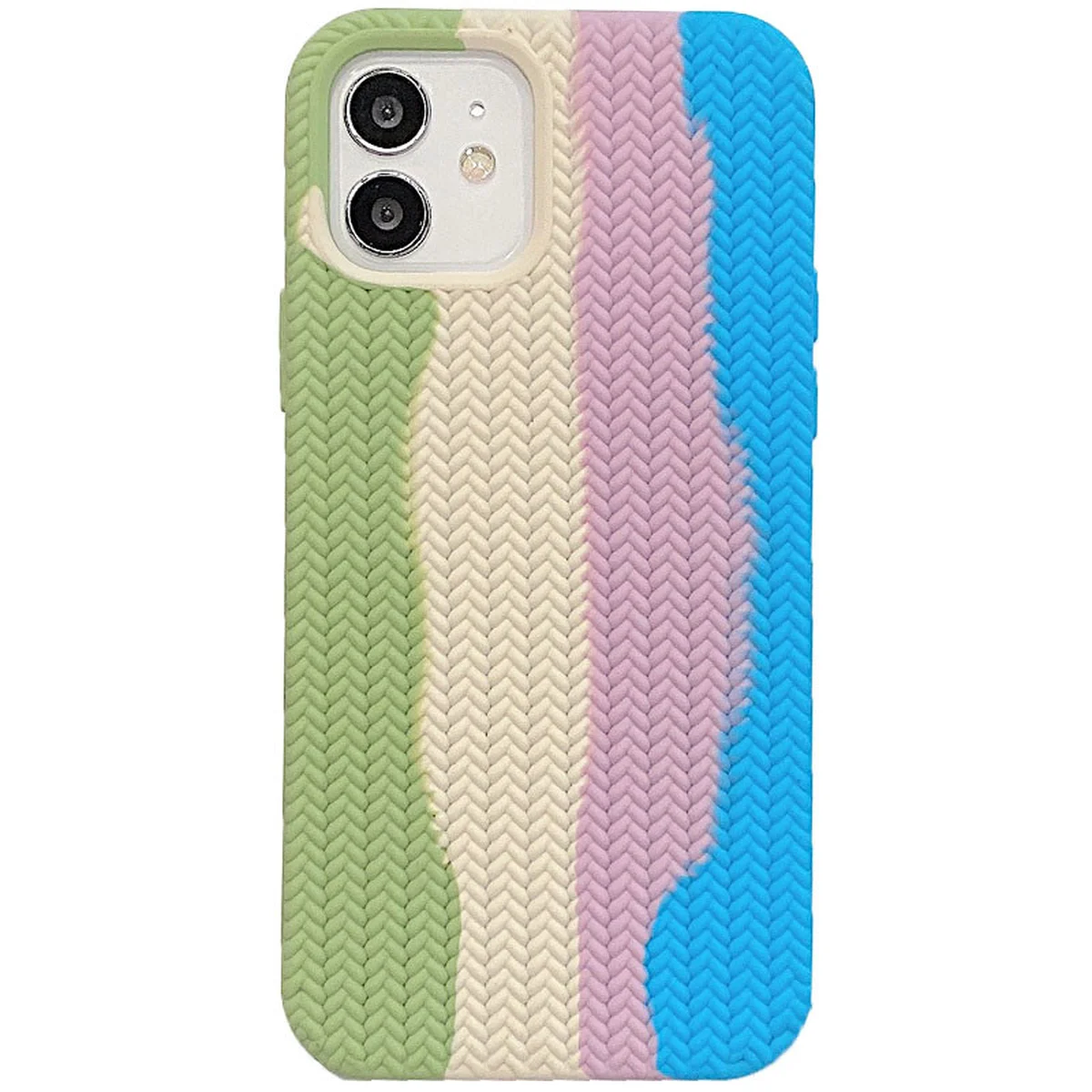 Чохол Silicone case Full Braided для Apple iPhone 11 (6.1 ") М'ятний / Блакитний