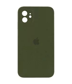 Чохол Silicone Case Square Full Camera Protective (AA) Apple iPhone 11 (6.1") Зелений / Dark Olive