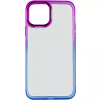 Чехол TPU+PC Fresh sip series для Apple iPhone 11 (6.1") Синий / Фиолетовый