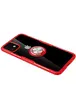 TPU+PC чехол Deen CrystalRing for Magnet (opp) для Apple iPhone 11 (6.1") Бесцветный / Красный