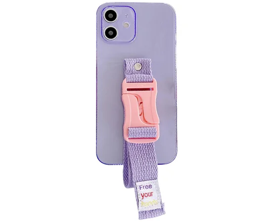 Чехол Handfree с цветным ремешком для Apple iPhone 11 (6.1") Фиолетовый