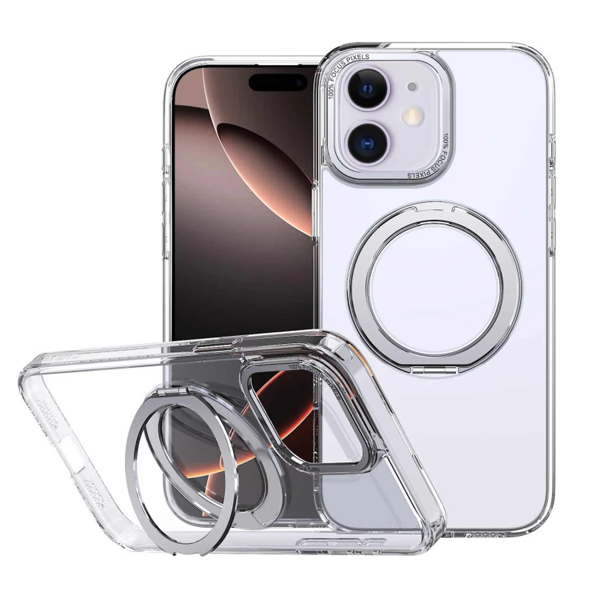 Чохол TPU+PC Empire with MagSafe and Ring для iPhone 11 (6.1") Clear