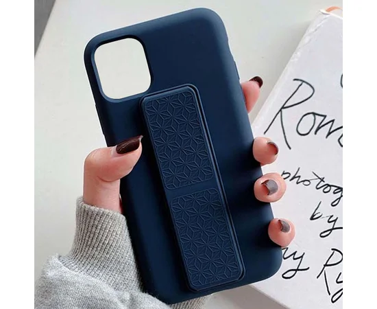 Чохол Silicone Case Hand Holder для Apple iPhone 11 (6.1 ") Темно-синій / Midnight blue