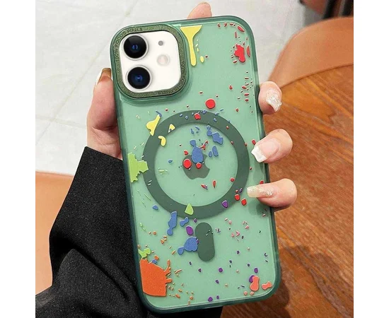 Чохол TPU+PC Flush with MagSafe для Apple iPhone 11 (6.1") Dark green