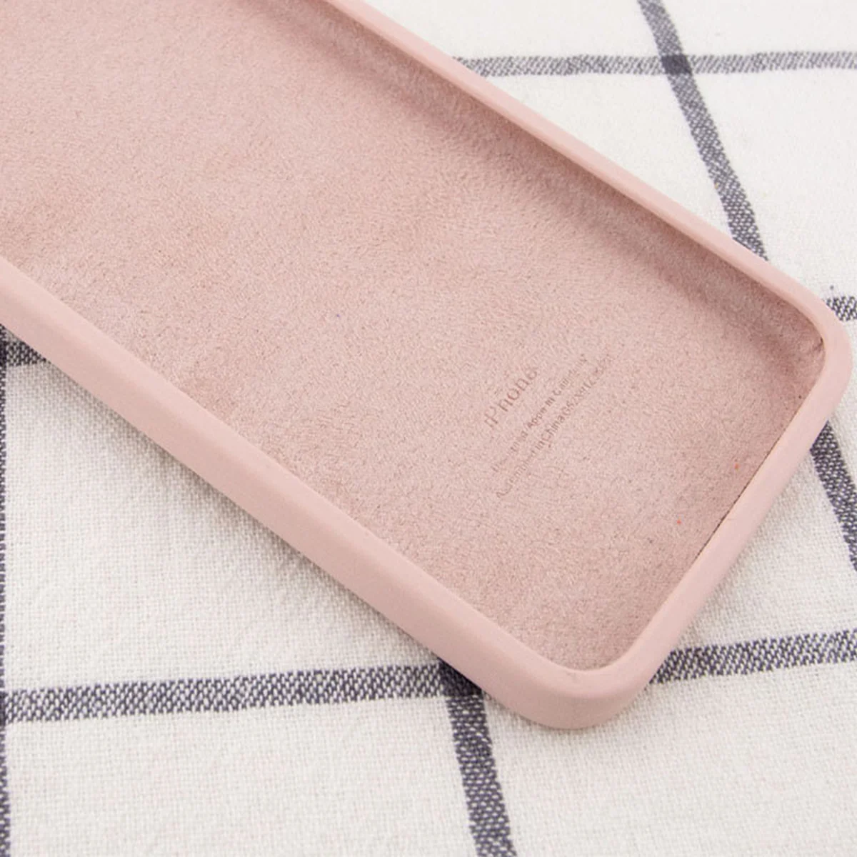 Чехол Silicone Case Square Full Camera Protective (AA) для Apple iPhone 11 (6.1") Розовый / Pink Sand