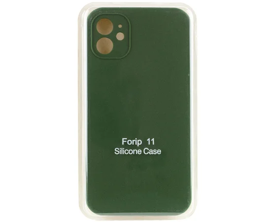 Чехол Silicone Case Lakshmi Square Full Camera для Apple iPhone 11 (6.1") Зеленый / Army green
