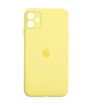 Чехол Silicone Case Square Full Camera Protective (AA) для Apple iPhone 11 (6.1") Желтый / Yellow