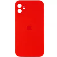 Чехол Silicone Case Square Full Camera Protective (AA) для Apple iPhone 11 (6.1") Красный / Red