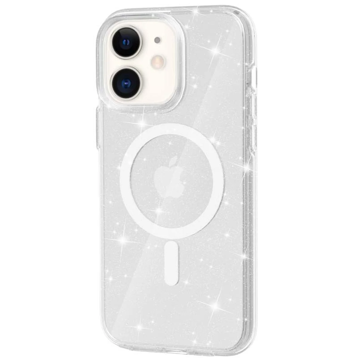 Чехол TPU Galaxy Sparkle (MagFit) для Apple iPhone 11 (6.1") Clear+Glitter